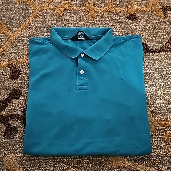 Lands End Polo Shirt Mens XL. Light Blue Traditional Fit Short Sleeve Shirt - Picture 4 of 4